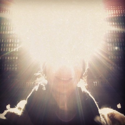 Love Space blasting at Grand Central. Hello New York, I'm BACK! -Eliza Starbuck